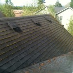 Commercial roof cleaning job by JNR. Steep tie off work. We will work on any roof!