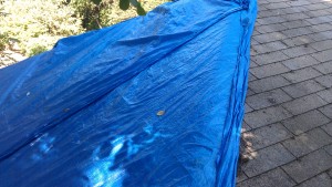 Roof tarping tarp for leak repairs, temporary emergency fix done right. Emergency leak repair done right.