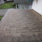 Heavy roof moss infestation done right by JNR for roof cleaning in portland or.